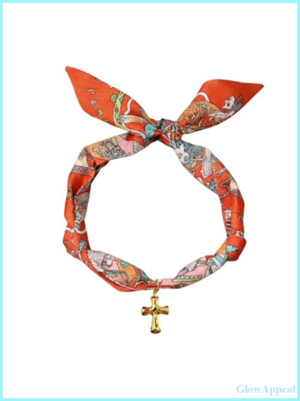 Brass Bandana Scarf Necklace Charm Western Cowboy Jewelry